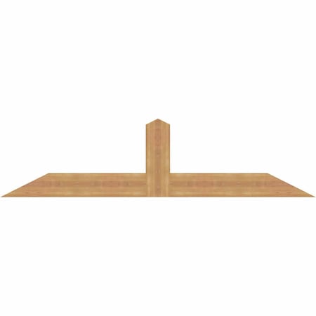 Ekena Millwork Portland Smooth Timber Gable Bracket, Western Red Cedar, 72"W x 18"H x 1 1/2"D x 5 1/2"F, 6/12 Pitch GBW072X18X0206POR00SWR